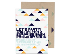 Geometrica Invitation with Return Address on Envelope Back Flap