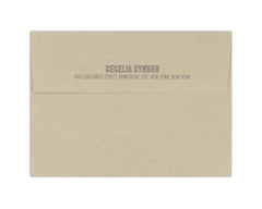 Petalo Invitation Envelope Return Address on Back Flap